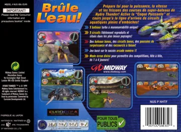 Hydro Thunder (France) box cover back